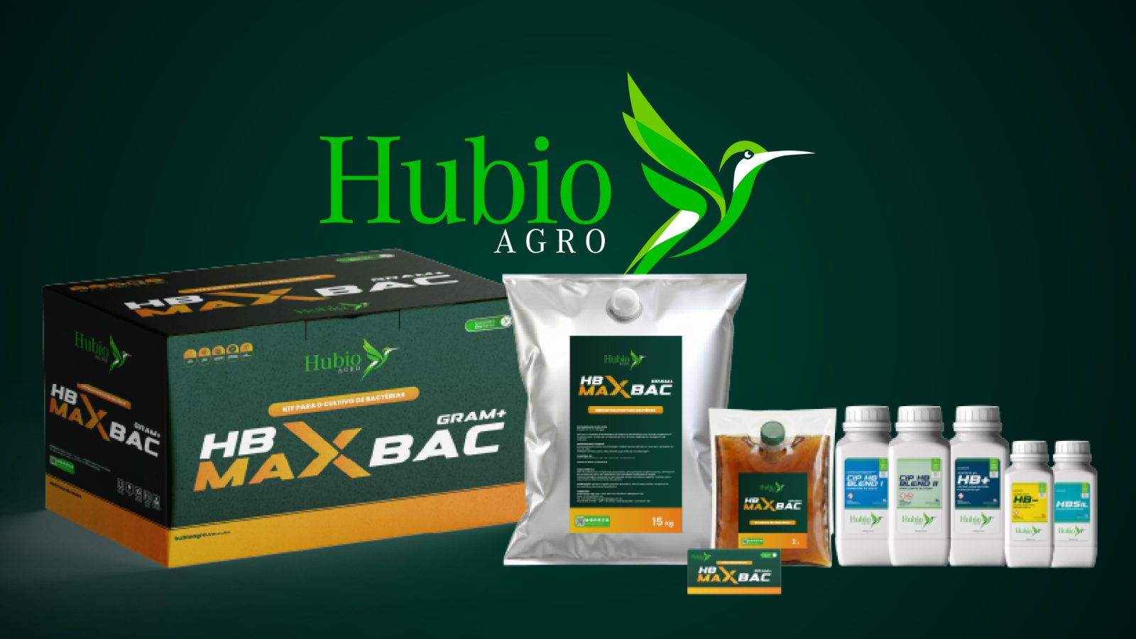 Linha HBMax da Hubio Agro, meios de cultura para cultivo On Farm, criada pela AMO